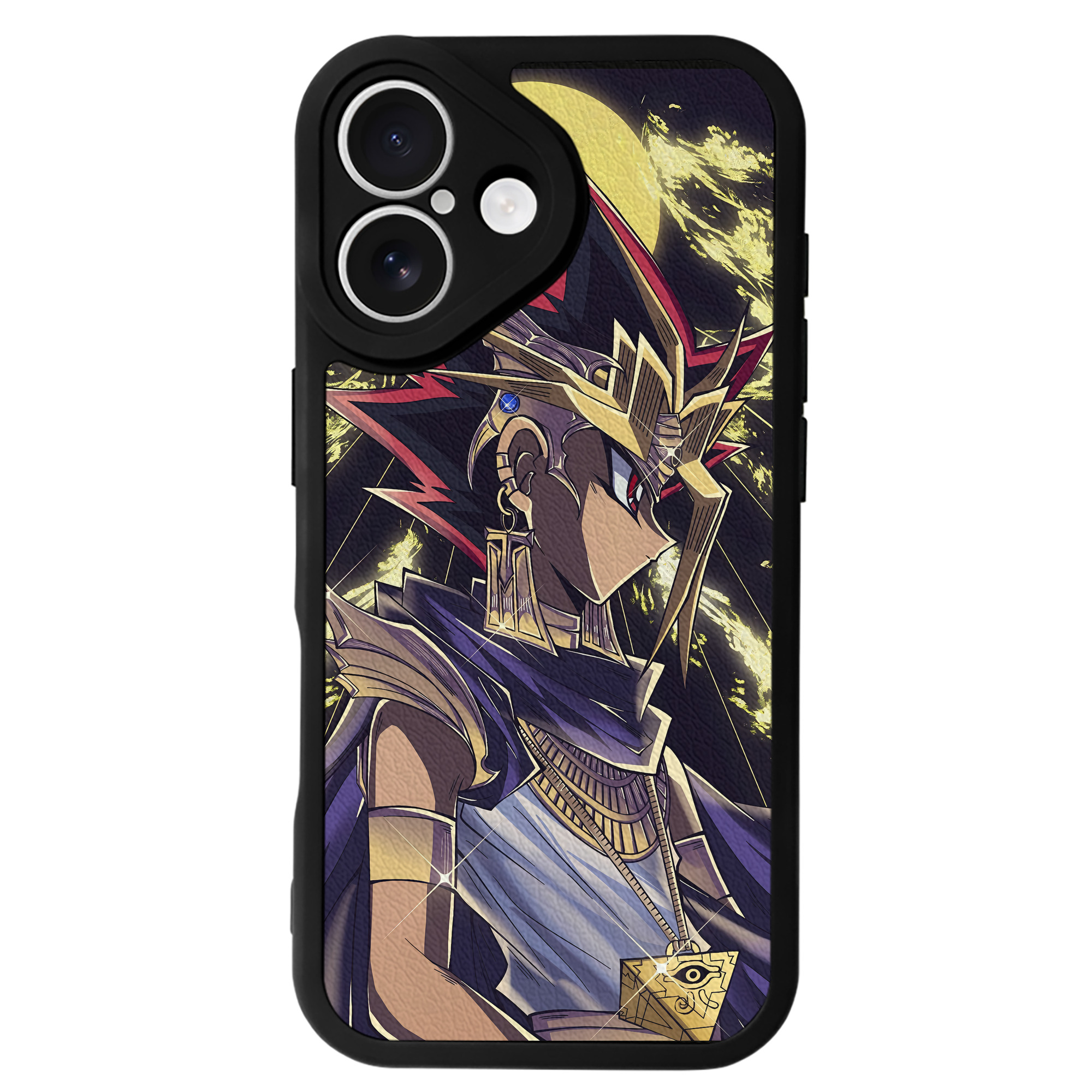 （画像用） 遊☆戯☆王 Yu-Gi-Oh! 【iPhone 16シリーズ対応】シリコンスマホケース（レザー調） 材質：シリコン
